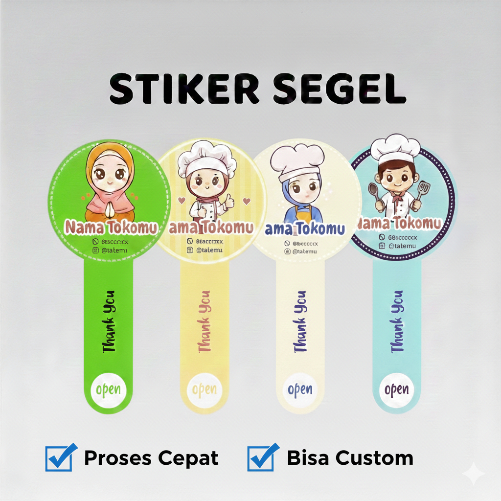 Stiker Segel Toples, Stiker Segel Produk, Stiker Segel Murah