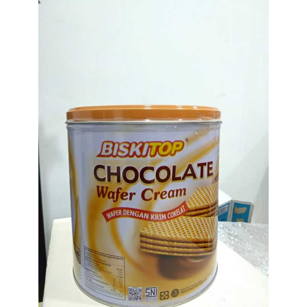 BISKITOP WAFER TIN CREAM CHOCOLATE 500GR