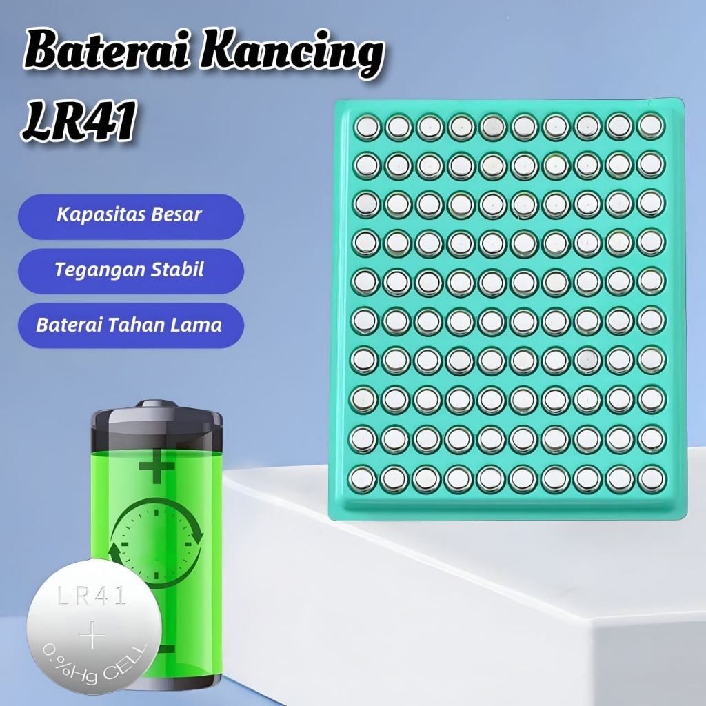 Baterai Kancing AG3 LR41 Tatakan Harga pertatak isi 100 Biji Merk Soda •GT•