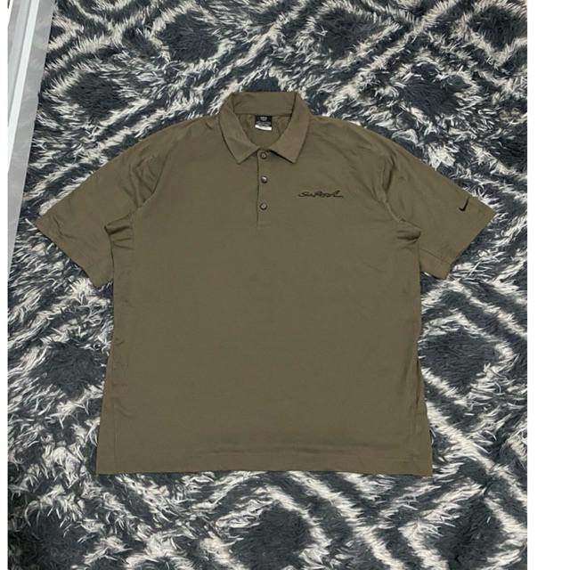 vintage y2k nike golf polo shirt olive khaki tech