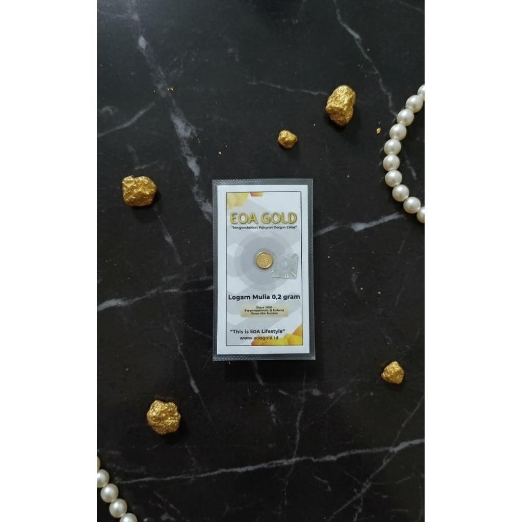 EOA Gold 0,2 gr Logam Mulia | Souvenir, Hadiah, Tabungan, Investasi