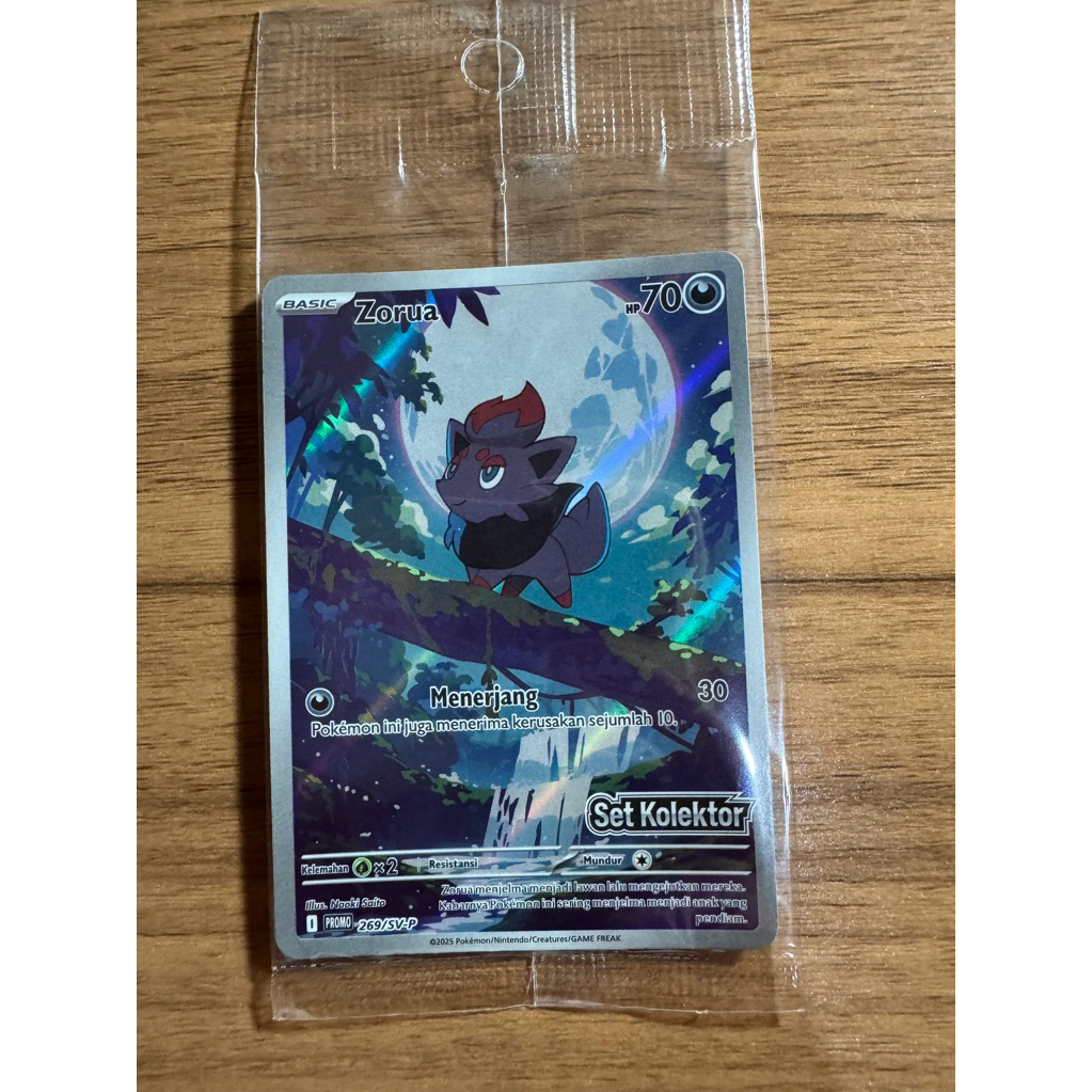 Zorua Promo Card Pokemon Indo Set Kolektor