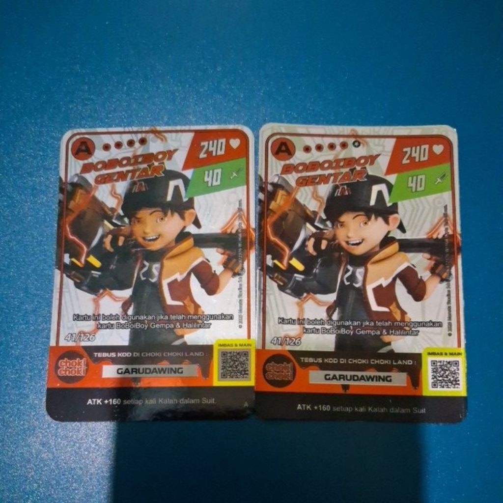 Boboiboy Monsta galaxy card Gentar Tier A