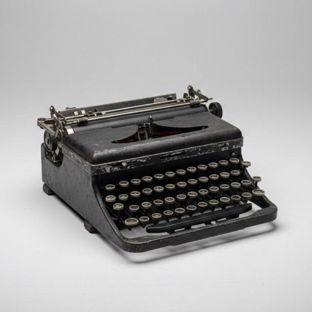Mesin Tik Manual Vintage Typewriter Hitam 1940an Original Lawas