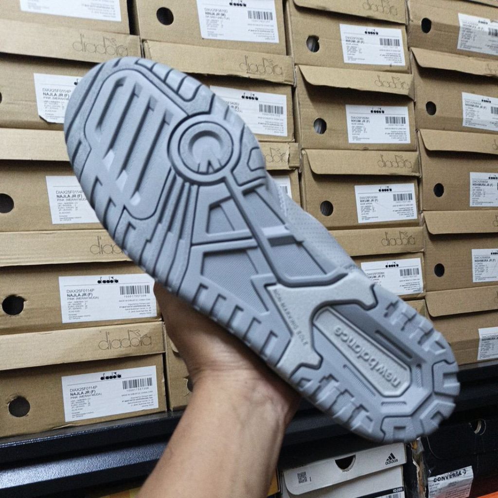 Sepatu Sneakers Pria NWBLC Seri 550 Grey Original Resmi Sport Station