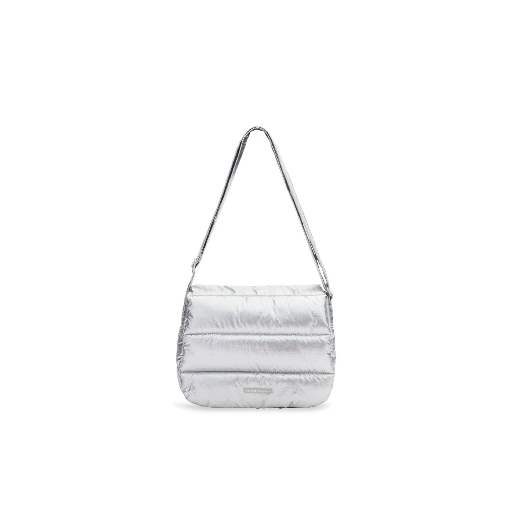 btv poofy bag silver