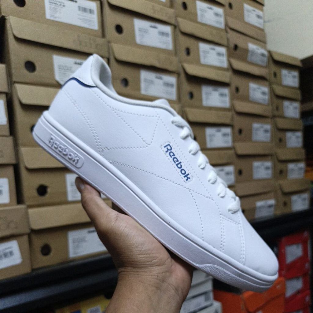 Sepatu Sneaker's Kasual/Tenis Pria Reebok Court Clean White Original Resmi Sport Station