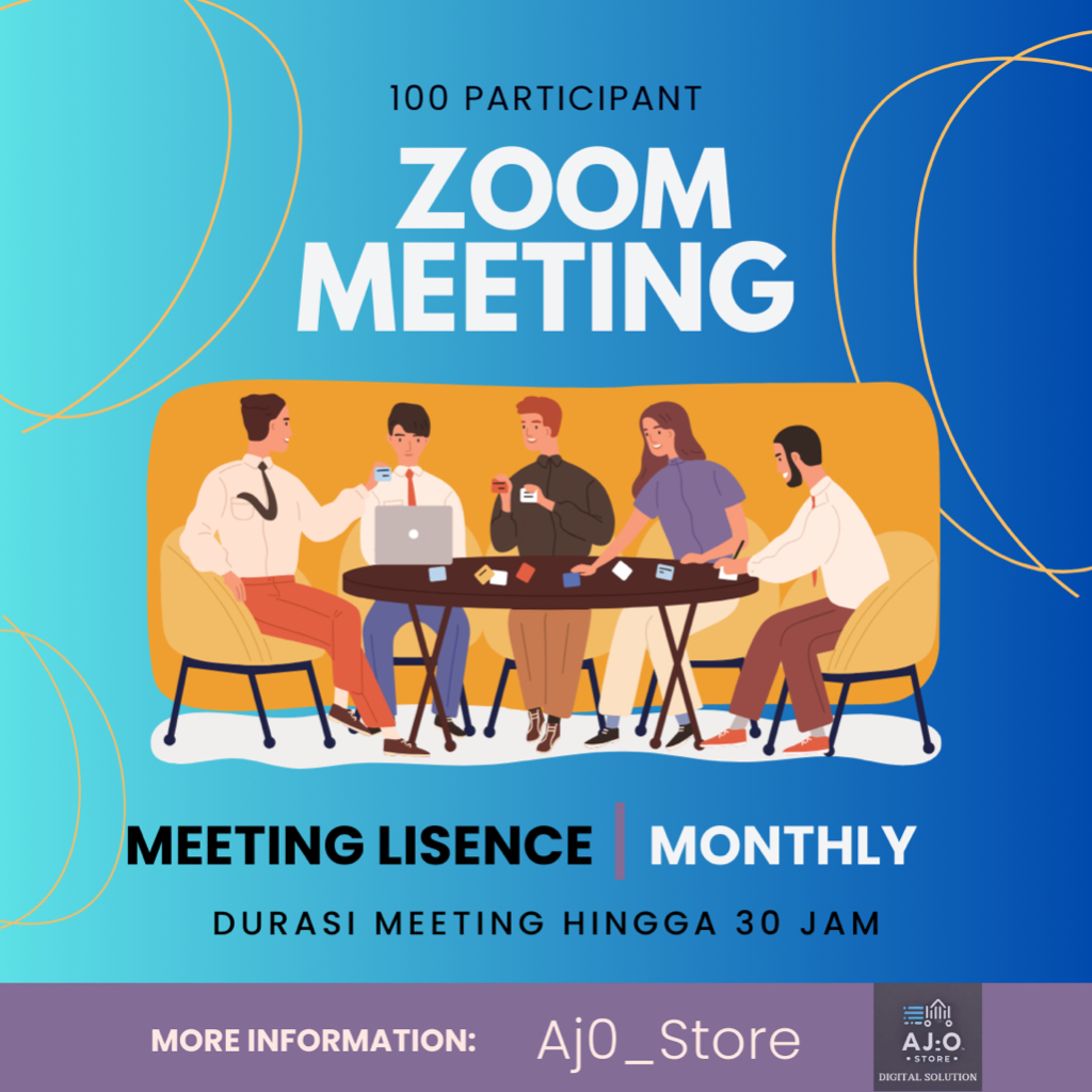 Zoom Pro 1 Bulan – Room 100 Peserta – Solusi Rapat & Webinar Online