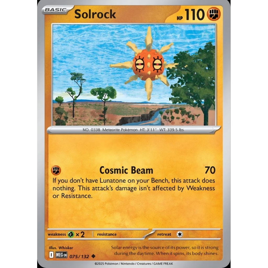 Tcg Pokemon Solrock Common Meg
