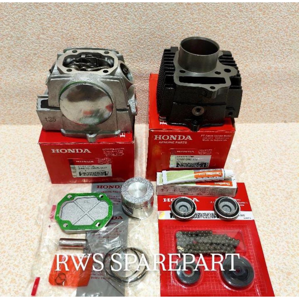 Blok Head Assy Cilinder head + Blok Seher Honda Grand Supra X Old Win Astrea Prima Original