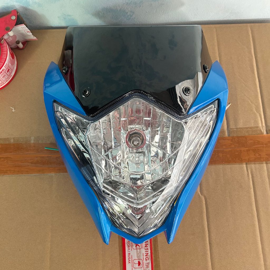 Batok Lampu Satria FU New Facelift || Batok Lampu Satria FU FL biru mudah dipasang