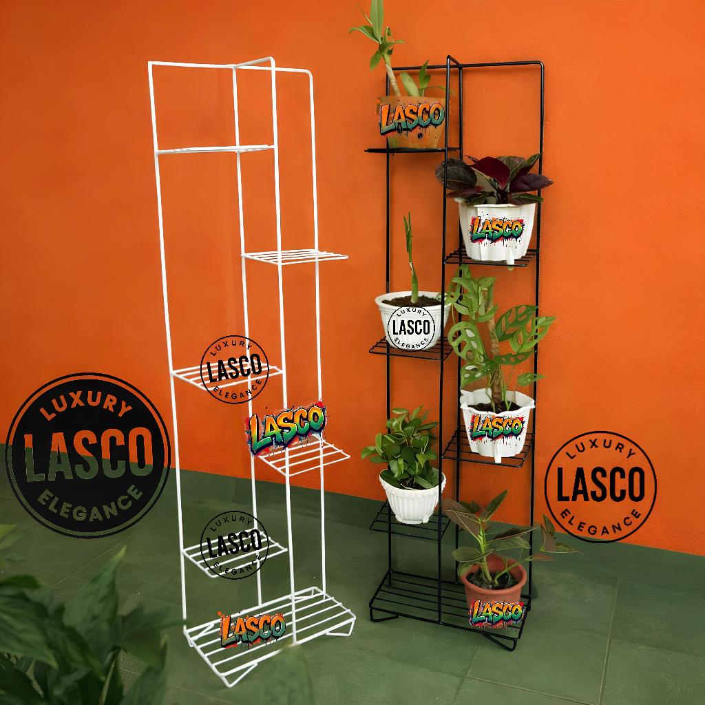 Rak Pot Tanaman Standing Besi 8mm Tinggi 150cm | 7 Susun Minimalis | Rak Bunga Besi SNI Anti Karat |