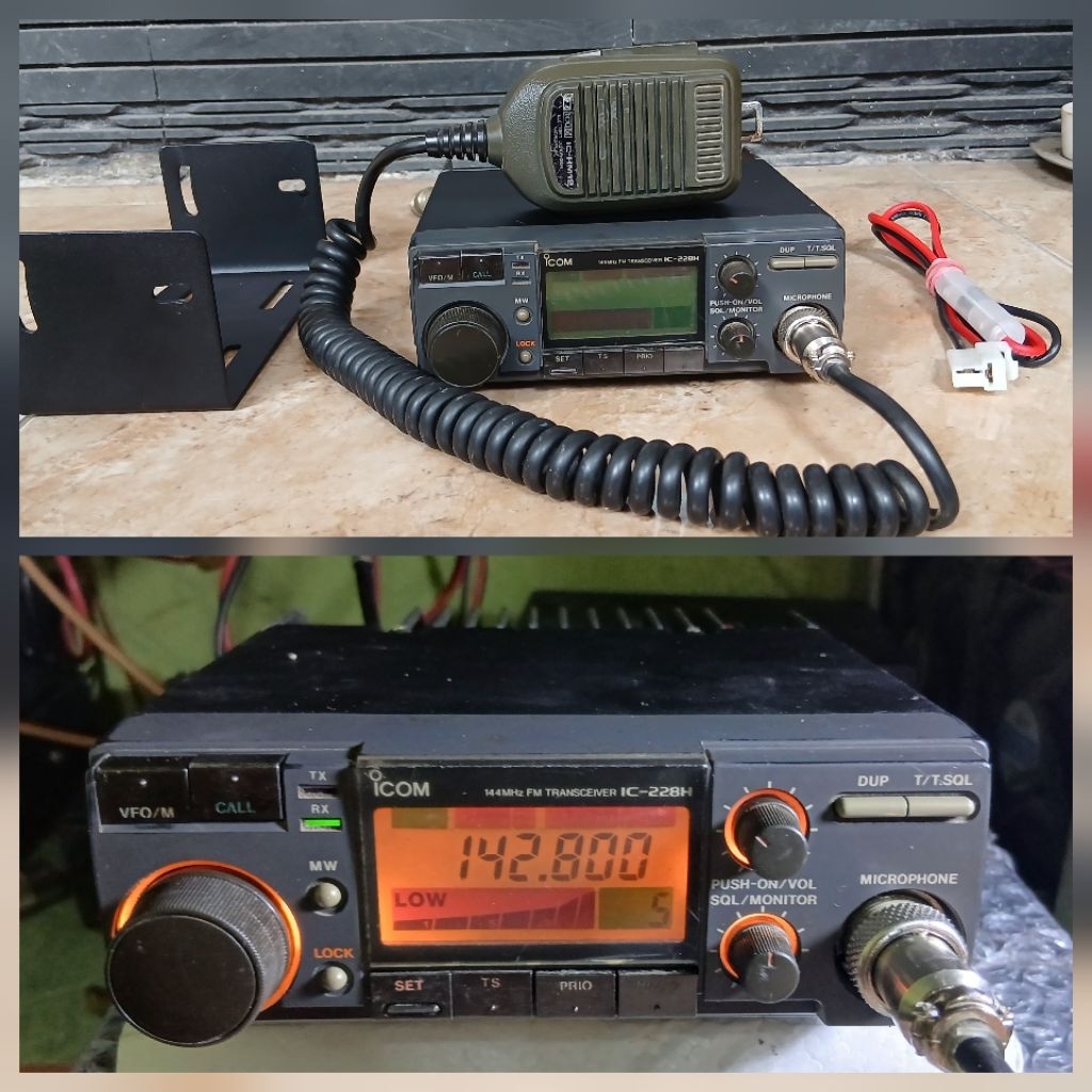 RIG JADUL ICOM IC-228H VHF LUAR DALAM MULUSSS ORIGINAL JAPAN