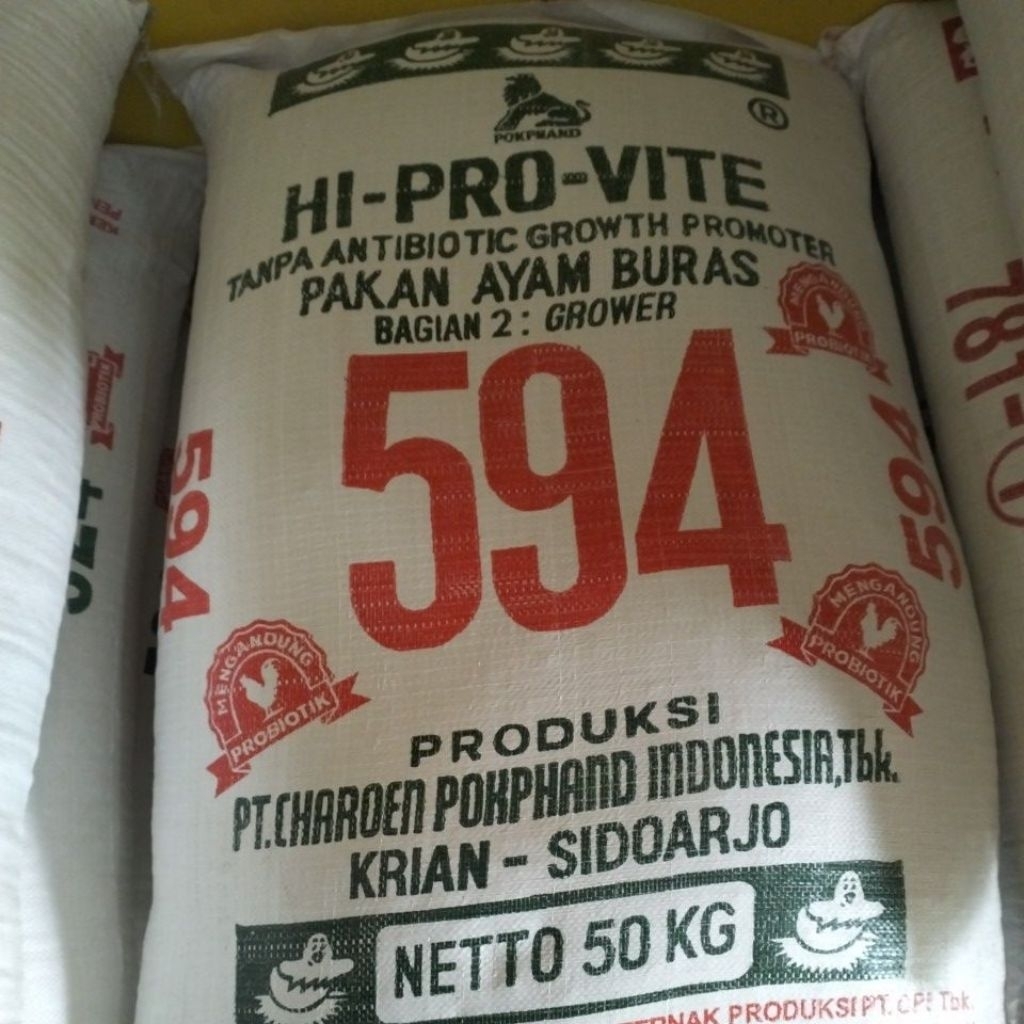 ( 5KG ) VOER PAKAN AYAM 591, 592, 594 HI-PRO-VITE CHAROEN POKPHAND ORIGINAL