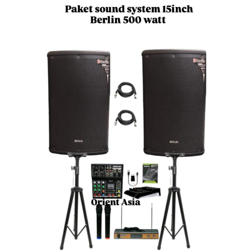 Paket Sound System 15inch Berlin 500 Watt
