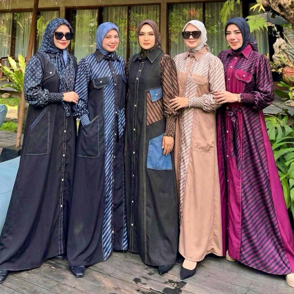 AURAKAY GAMIS DRESS KATUN SET HIJAB 7516 7541 7657 ORI BY AURAKAY SYAR’I