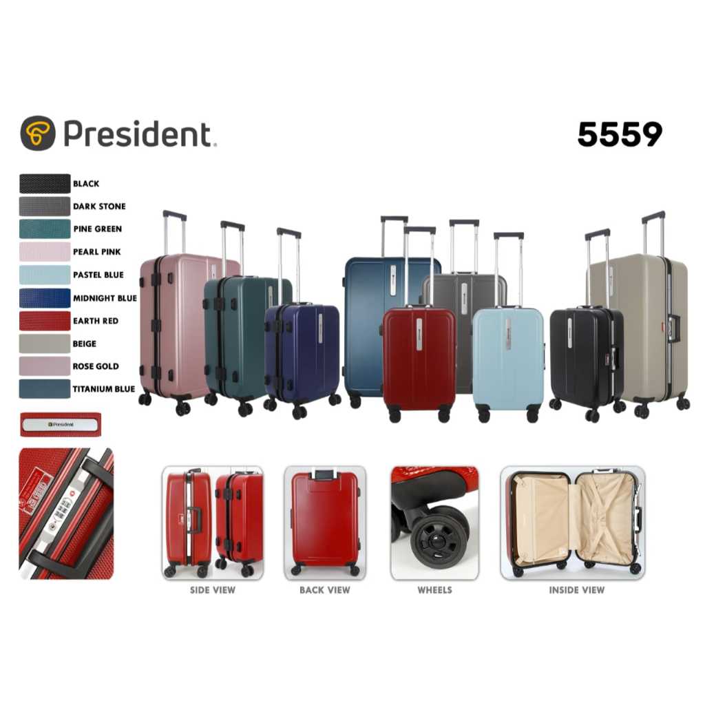 KOPER ANTI PECAH KOPER 20 DAN 24 PRESIDENT FRAME IMPORT