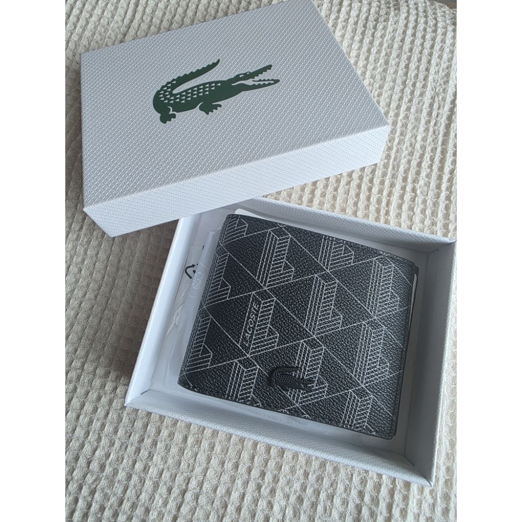 Lacoste Mens Wallet Dompet Kulit Pria Original