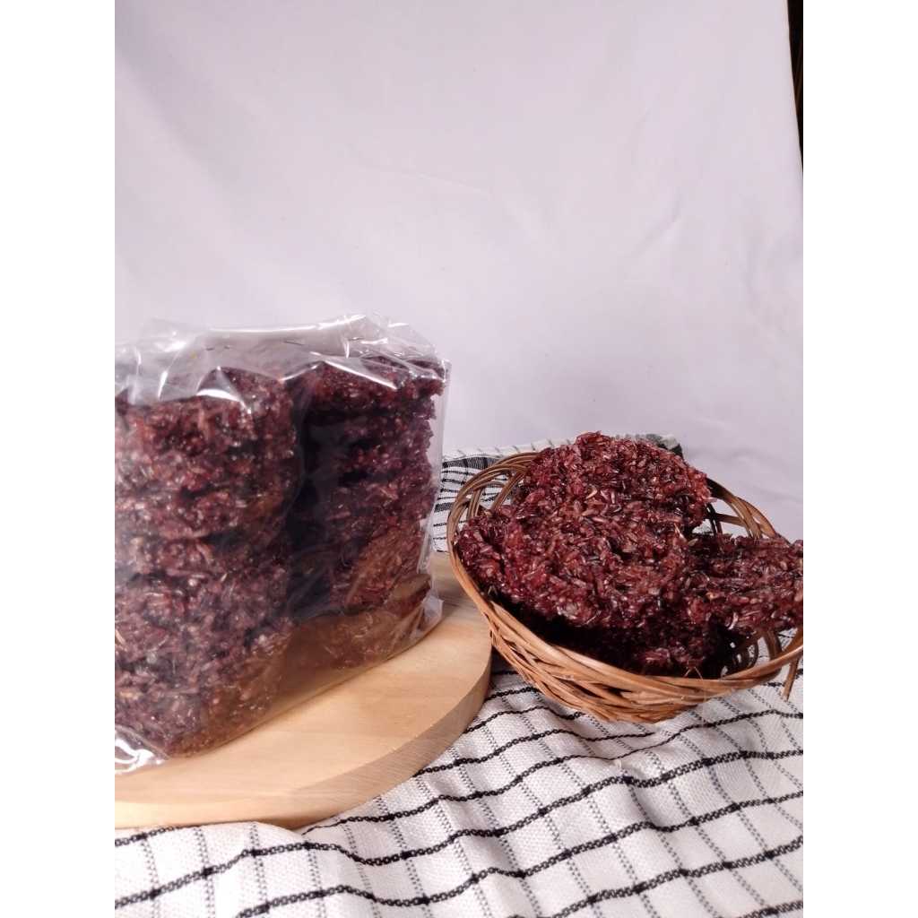 Rengginang Mirasa Manis Ketan Hitam Renyah 500gr