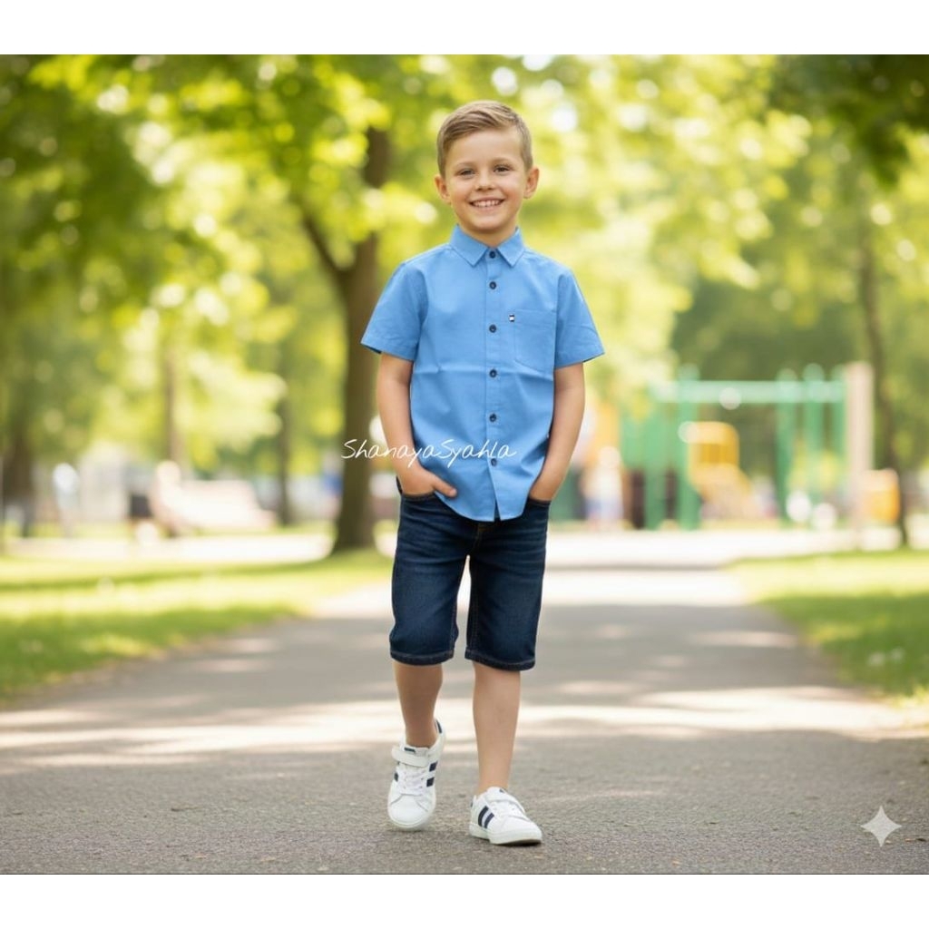 Kemeja Anak Laki Laki Usia 1-13 Tahun