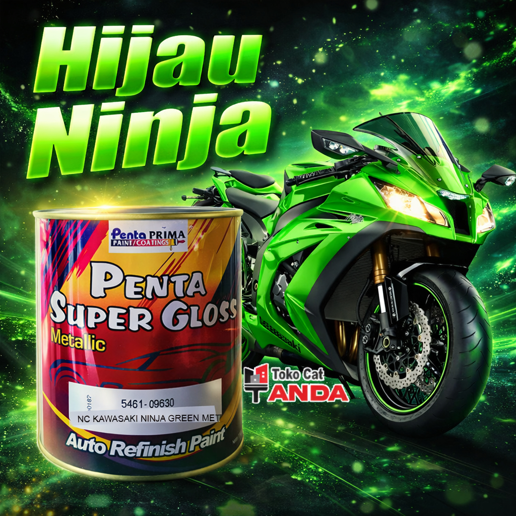 Cat Penta Ninja Green metalik - Cat Motor Ninja HIjau - Penta Hijau Ninja - Kawasaki NInja Green
