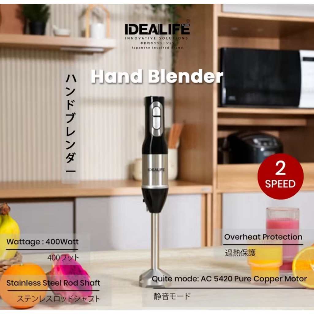Hand Blender Idealife Blender Portabel