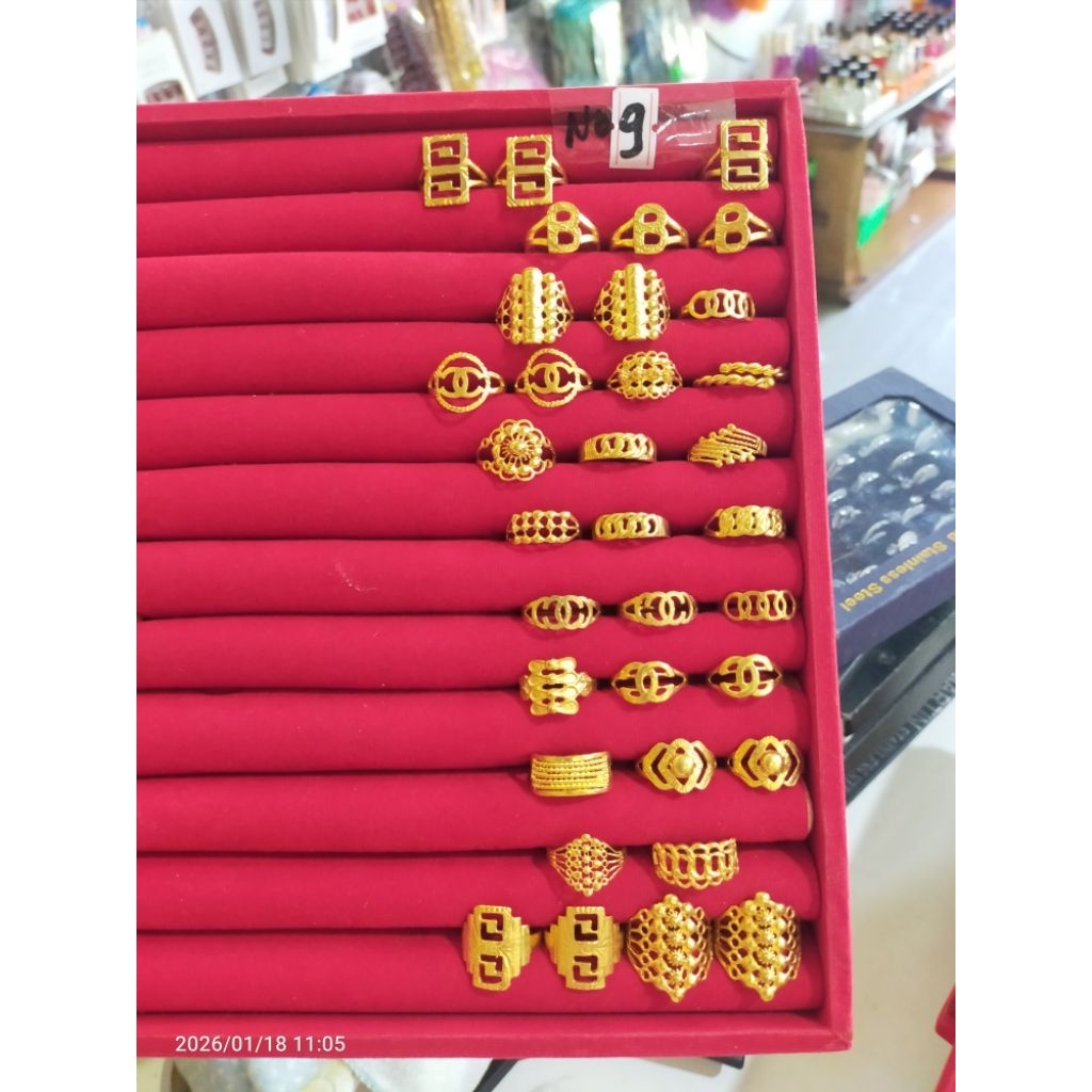 Perhiasan Cincin Asli koin 91 Tempahan