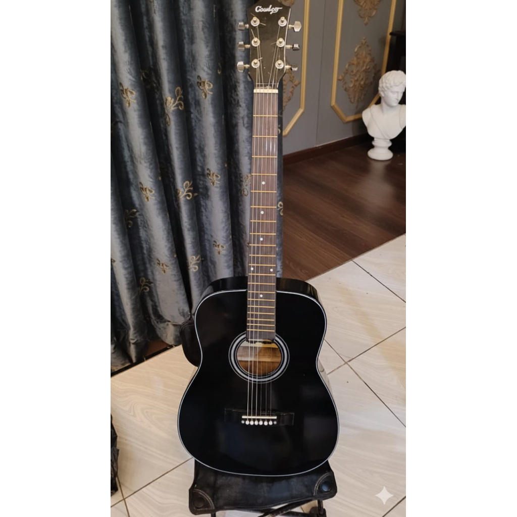 GITAR AKUSTIK Cowboy custom-tanam besi,fret kuningan,senar castle