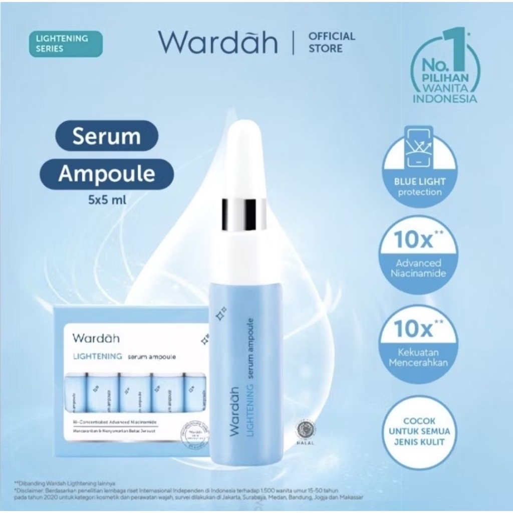 Serum Wajah Wardah 5ml - Mencerahkan, Menyamarkan Flek Hitam, Melindungi Kulit