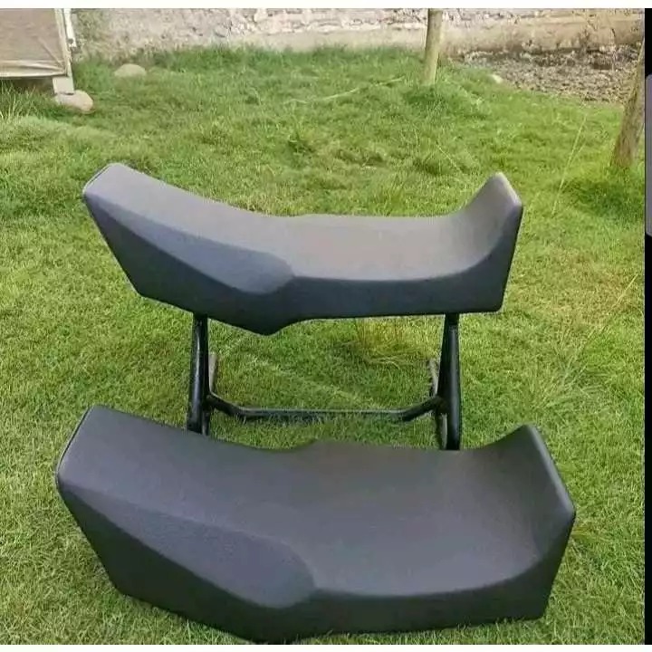 JOK RX KING Semi Centang Coak Lurus Kulit Ori Hitam Halus Original Viber Putih