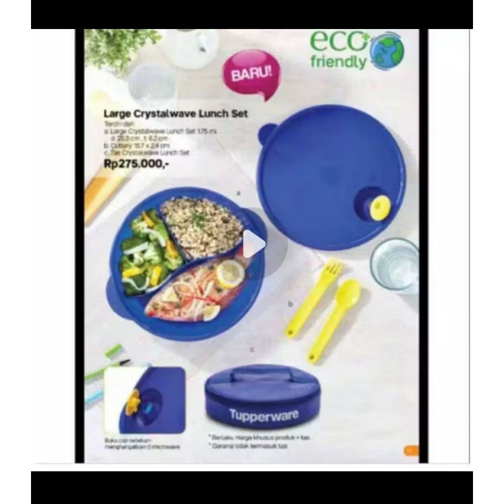 large crystalwave lunch set