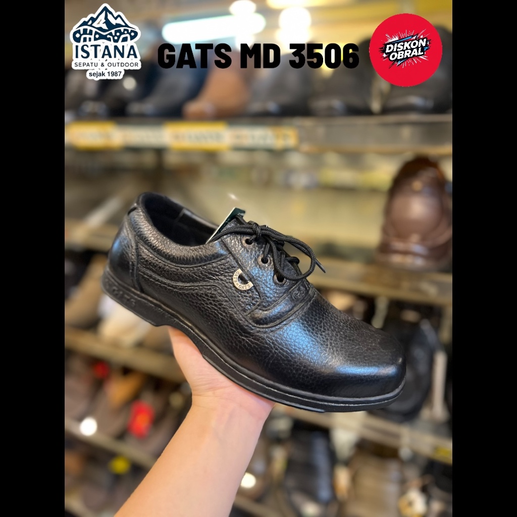 SALE Sepatu Kulit Gats - Sepatu Kulit GATS MD3507 Diskon - Pantofel Kulit Asli GATS GP002