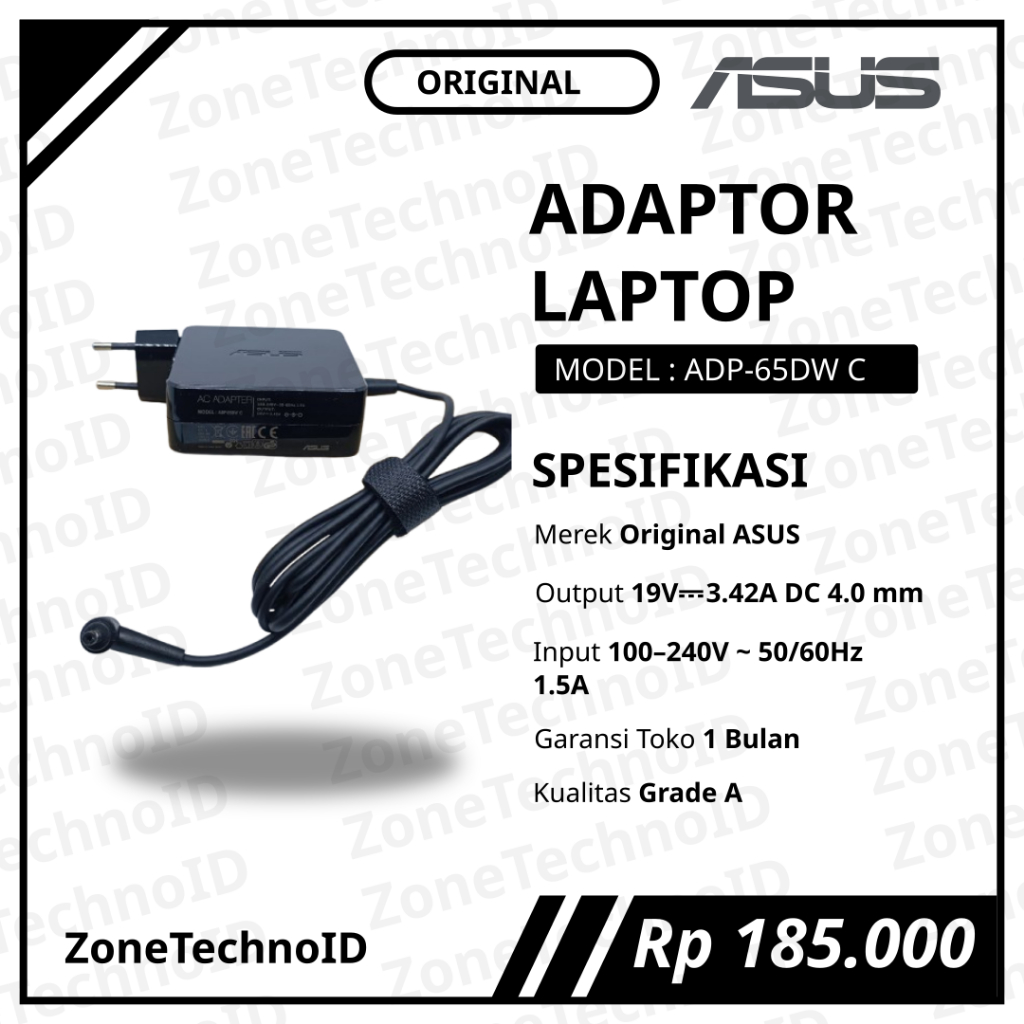 ASUS Adaptor Charger(AC) Model ADP-65DW C Original ASUS Bergaransi Toko