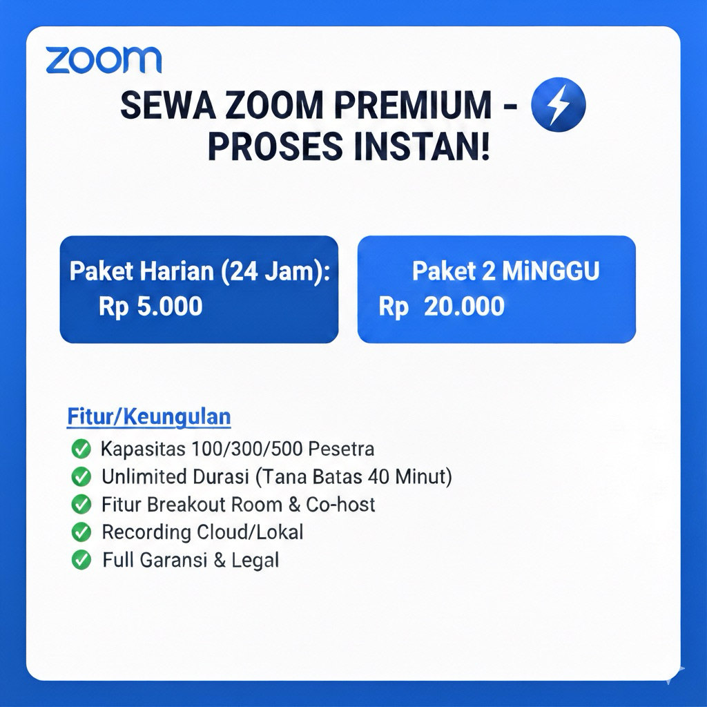 ZOOM PREMIUM BERGARANSI