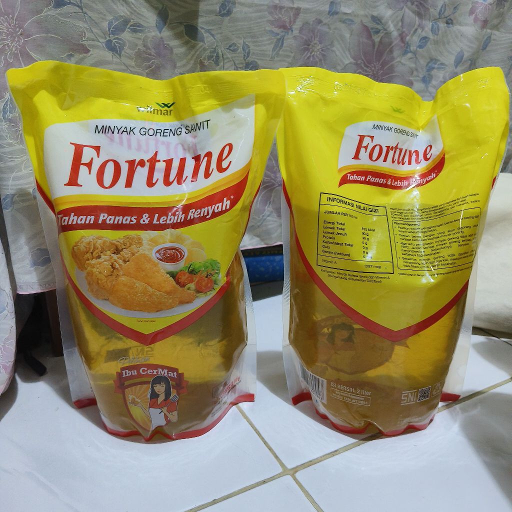 MINYAK GORENG FORTUNE 2 LITER POUCH REFILL 100% ORI WILMAR