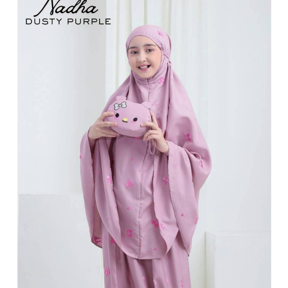 mukena bordir terbaru 2026 tas lucu travel elegant mewah couple adik kakak cotton micro premium full