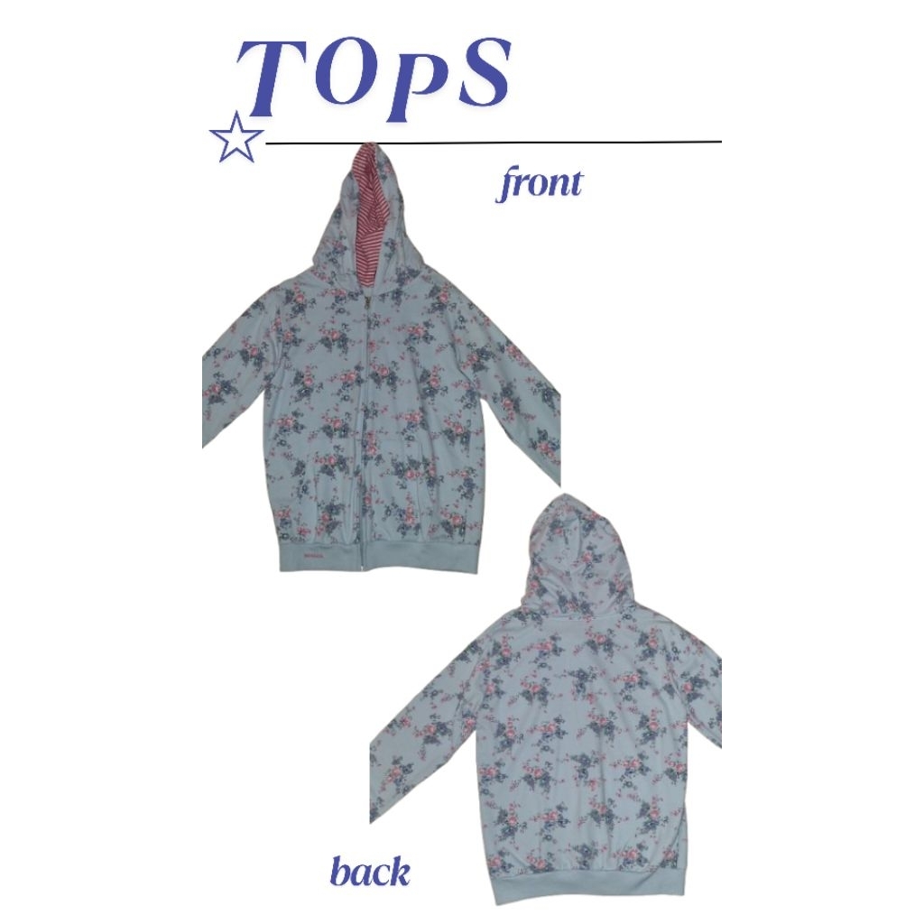 jaket motif bunga-bunga merek nevada