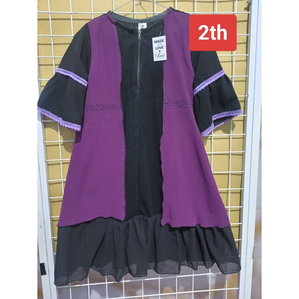 ABAYA ANAK PEREMPUAN 2 TAHUN / GAMIS HITAM JETBLACK TEMBORO