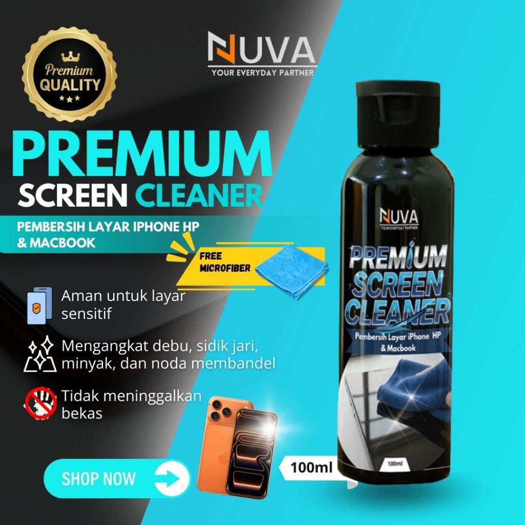 NUVA - Premium Screen Cleaner Pembersih Layar Iphone Macbook Smart Watch Apple