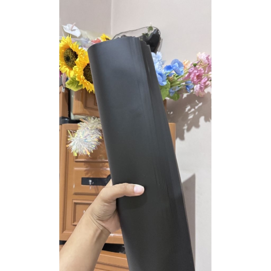 18 Lembar | Preloved Kertas Cellophane Buket HITAM  | Kondisi Bagus