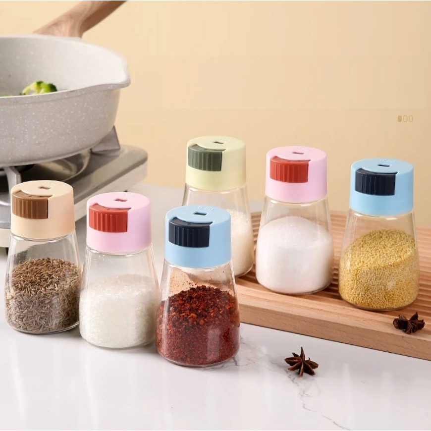 Botol Plastik Tempat Penyimpanan Bumbu Dapur Wadah Gula Garam Lada Tabur Serbaguna