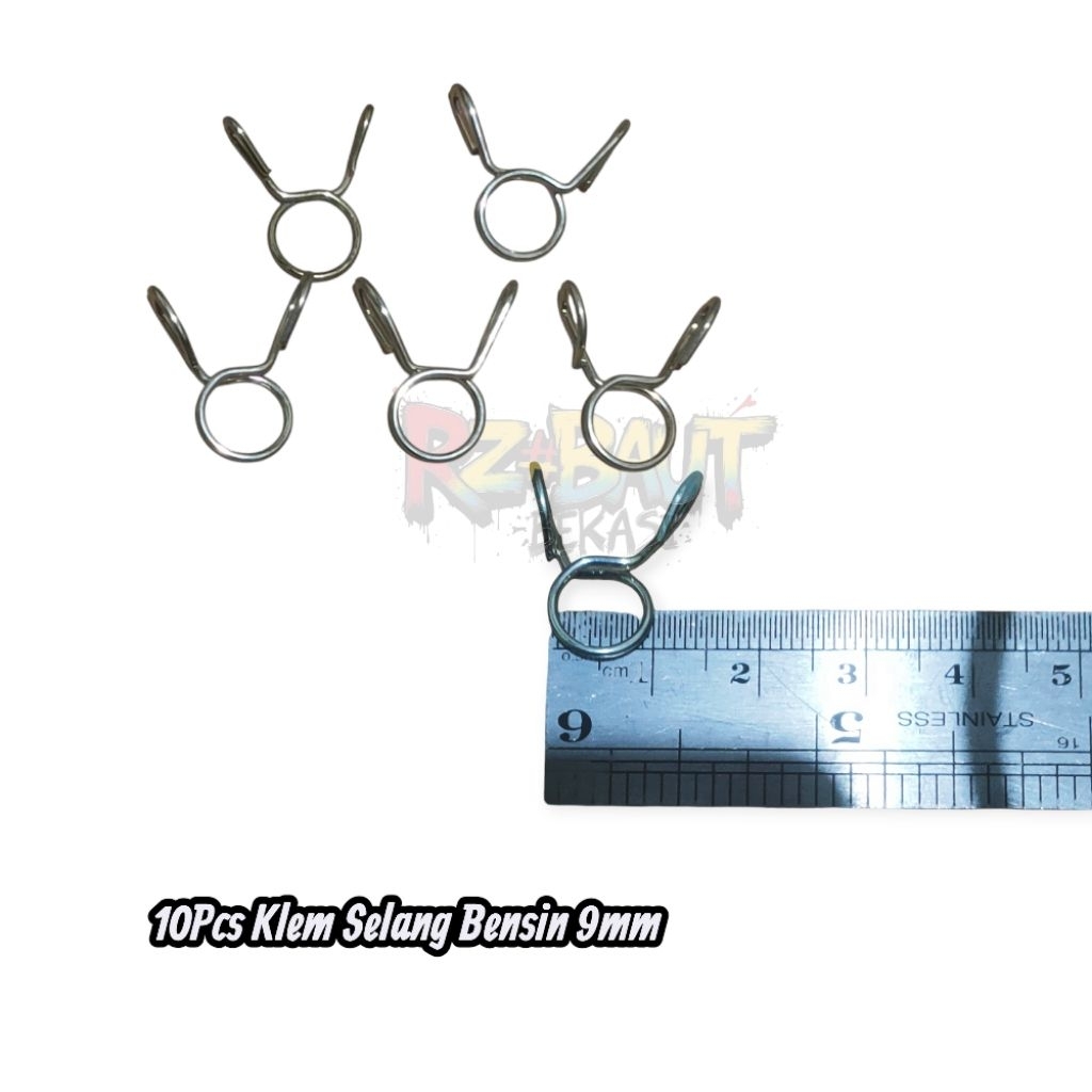 KLEM SELANG BENSIN_KLEM SELANG BENSIN 9MM PUTIH