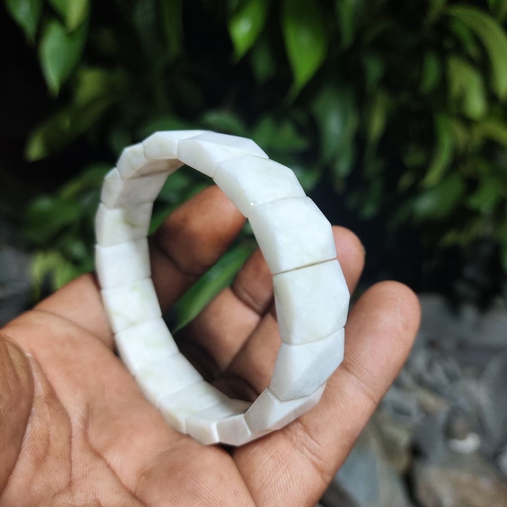 gelang giok putih - giok aceh