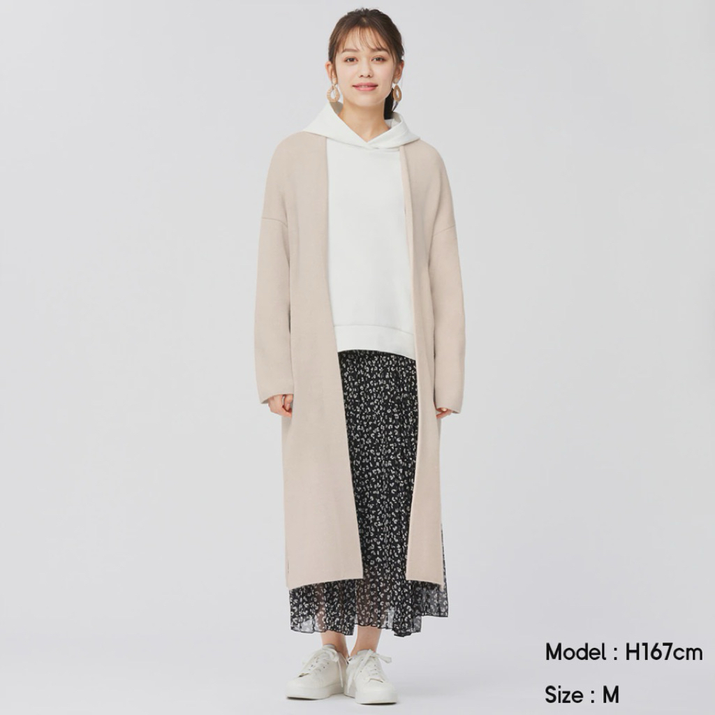 Global Uniqlo Knit Long Gown Coat Size S dan M