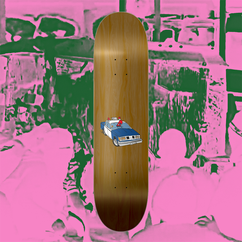 Papan Etaks "Mobil Satpam BCA" | Etaks Skateboard Deck "Satpam BCA Car" (No Griptape)