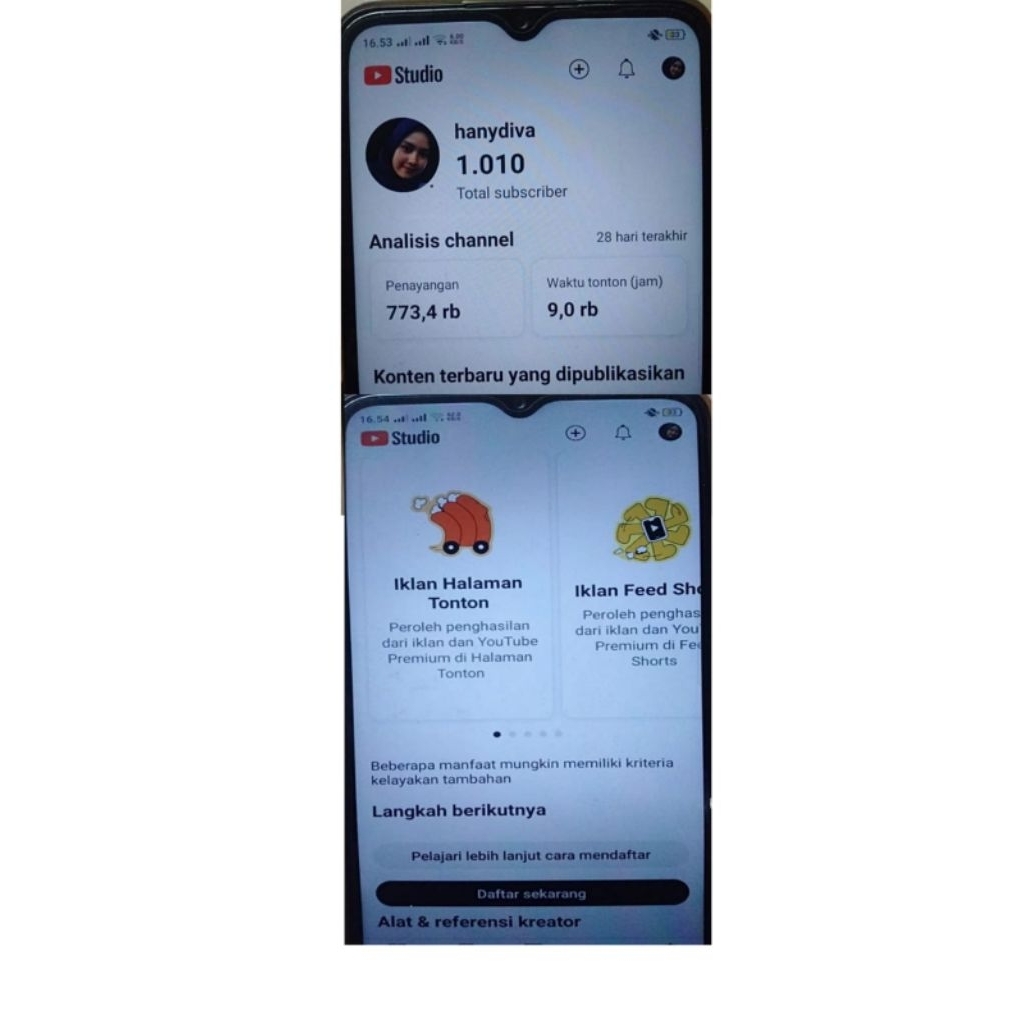 channel YouTube daftar monet