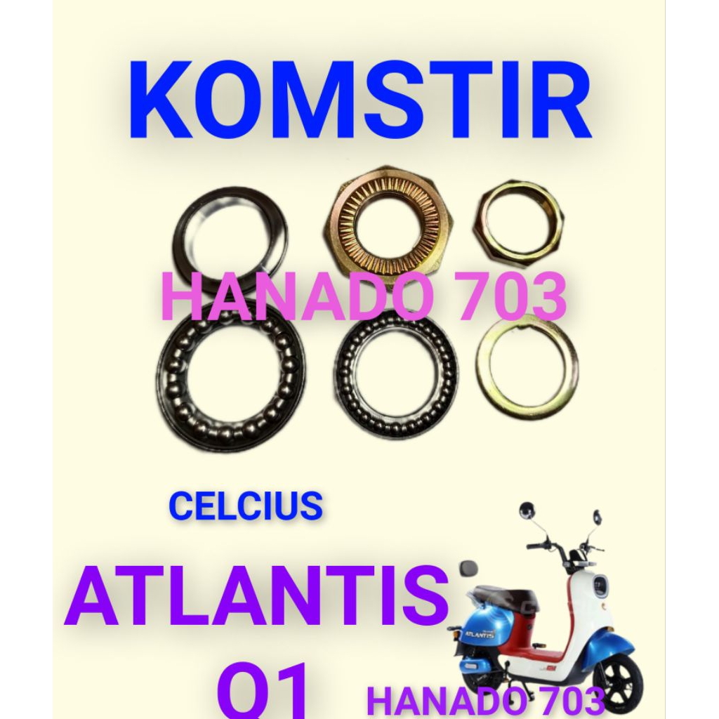 komstir sepeda listrik celcius Atlantis Q1 kones headset komfork sepeda listrik celcius Atlantis Q1