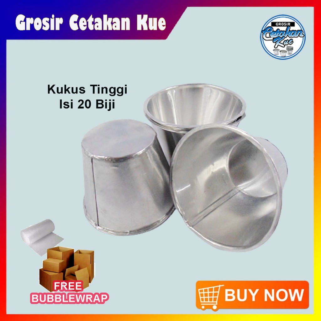 ISI 20 BIJI - CETAKAN ROTI KUKUS | MUFFIN | BOLU | MANGKOK UKURAN TINGGI MOTIF BUNTU