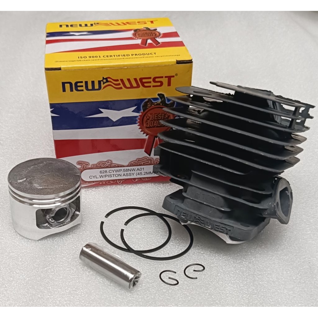 Cylinder Blok New West 628 (45,2mm) Boring Komplit Senso 5800 Chainsaw New West