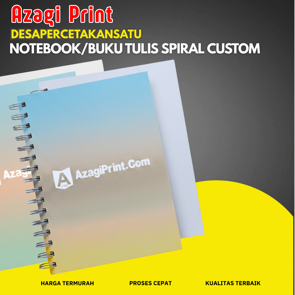 Notebook/Buku Tulis Spiral Custom Garis Buku Catatan - DESAPERCETAKANSATU